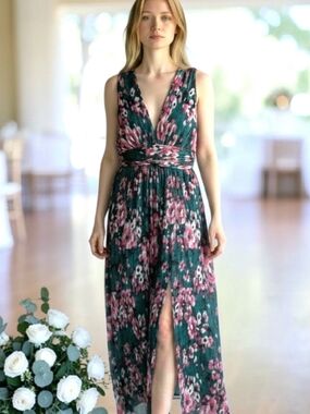 r & m richards beaded dress & flyaway jacket Beaded Slip Chiffon Jacket Dress – R&M Richards